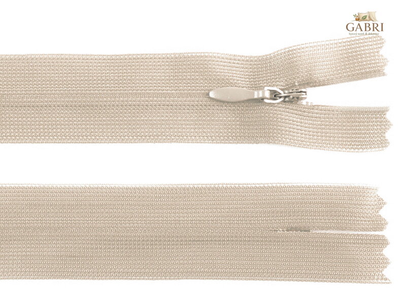 Spirálový zip skrytý No 3 délka 30 cm dederon