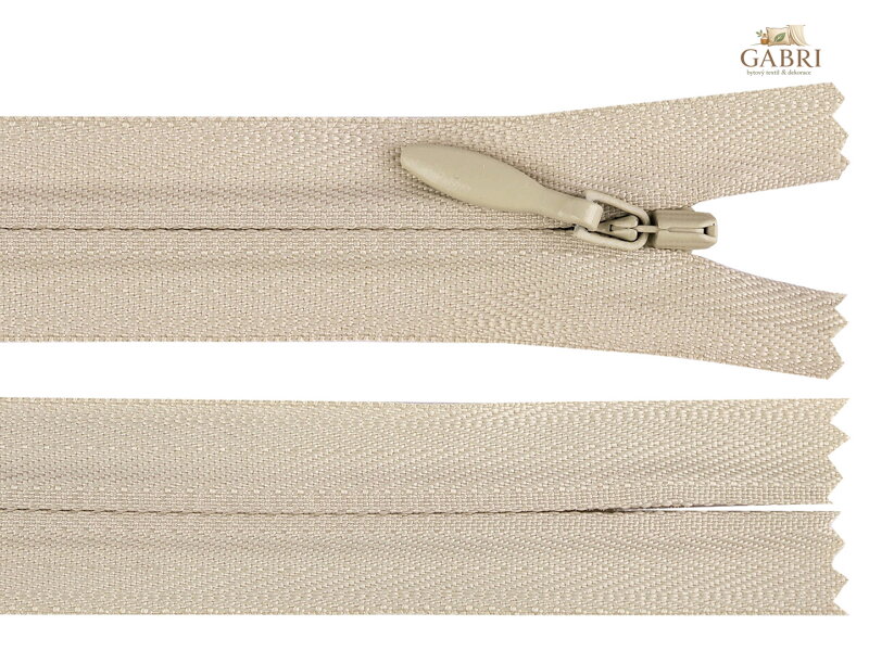 Spirálový zip skrytý YKK No 4 délka 55 cm