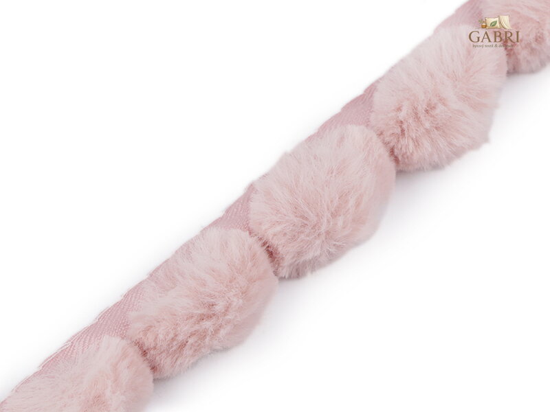 Všívací lemovka / lampas z umělé kožešiny kulatý šíře 3 cm