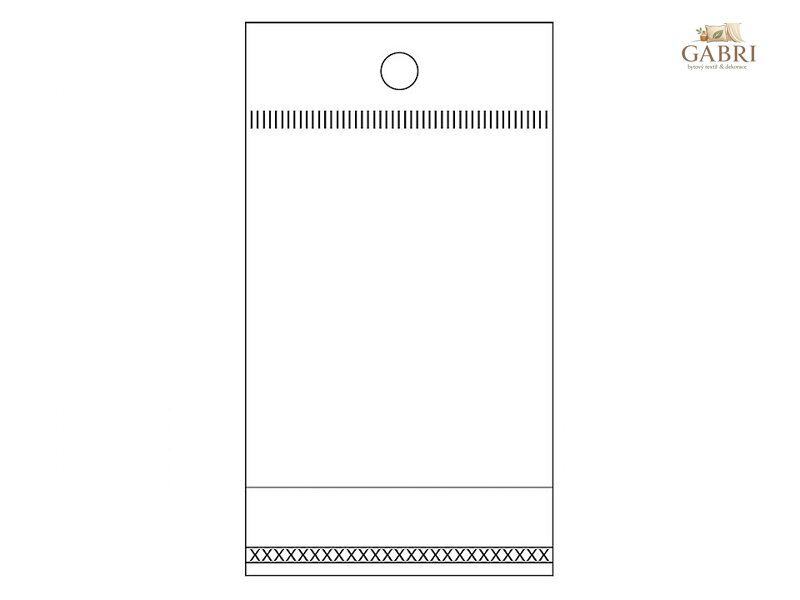 PP sáček s lepicí klopou a závěsem 5x10 cm