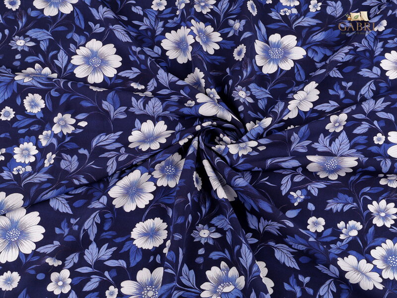 Bavlněný popelín silk oděvní květy