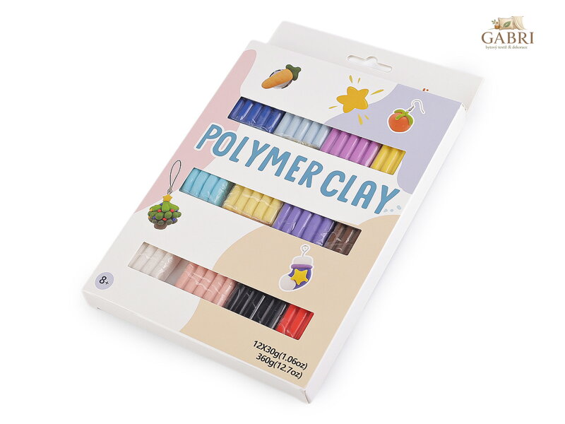 Modelovací polymerová hmota sada 12x30 g