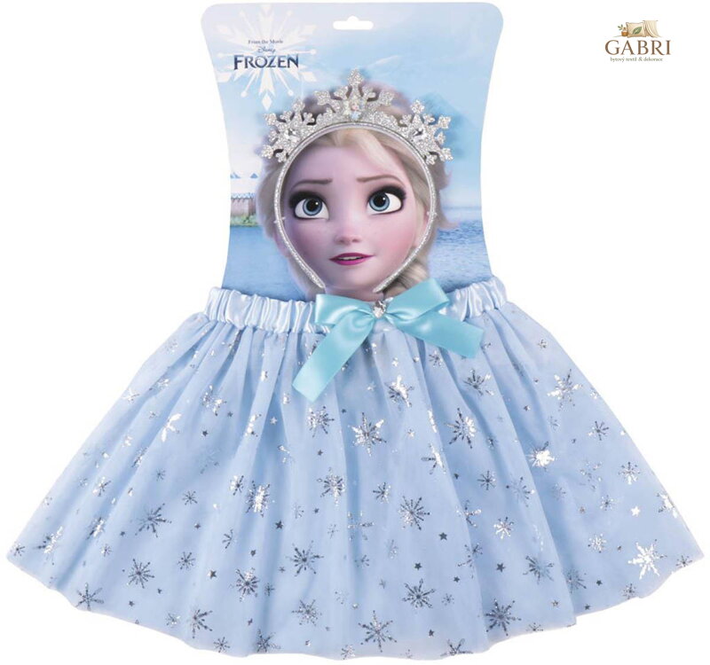 Sukně dětská tutu s doplňky Frozen (Ledové Království) set s čelenkou