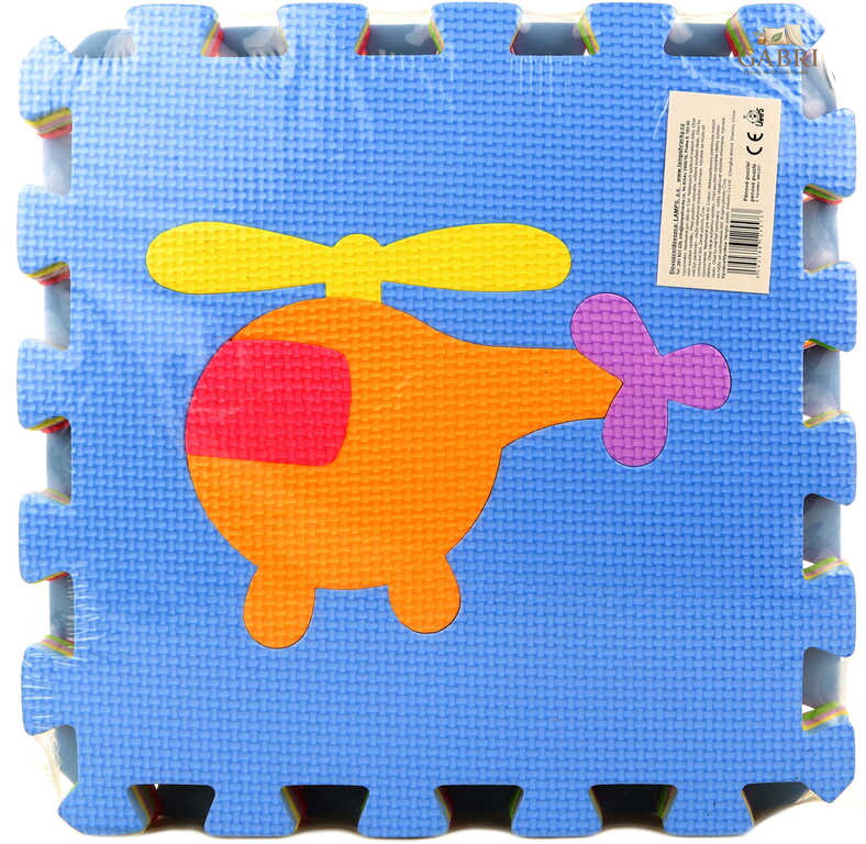 Měkké bloky Dopravní prostředky III. 9ks pěnový koberec baby vkládací puzzle