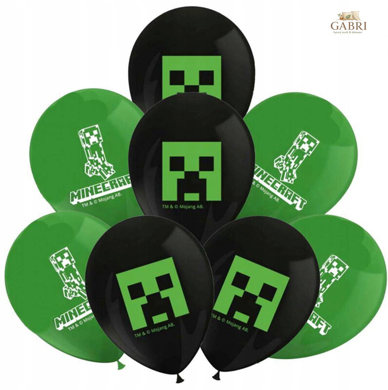 PROCOS Balónky nafukovací 28cm potisk MINECRAFT set 8ks
