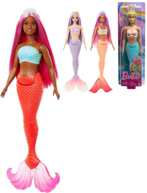 MATTEL BRB Panenka Barbie pohádková mořská panna 4 druhy
