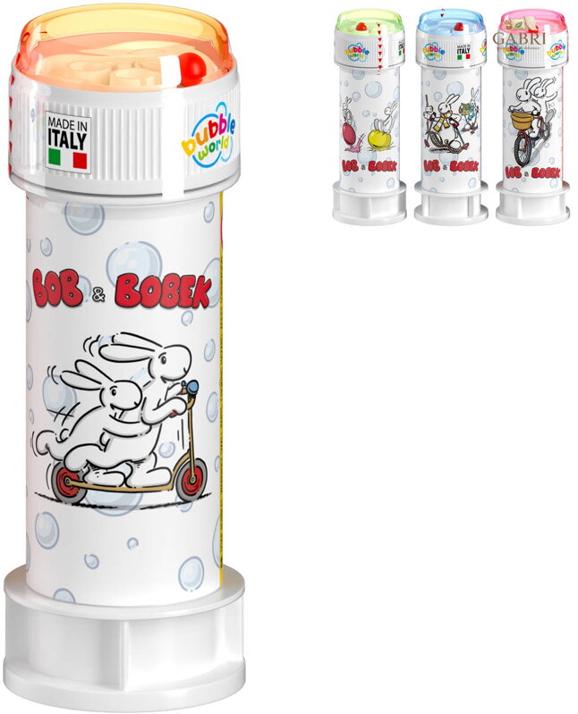 Bublifuk Bob a Bobek 60ml s bludištěm ve víčku 4 druhy