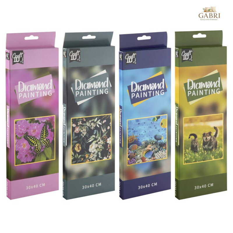 Diamantové malování Příroda kreativní set mozaika z kamínků  4 druhy