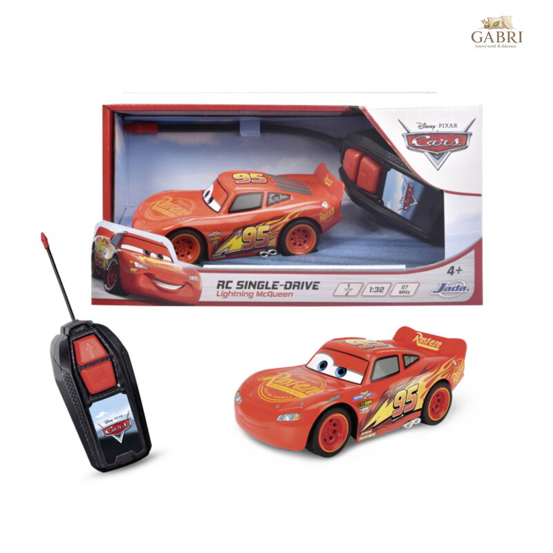 JADA RC Auto Cars 3 Blesk McQueen na vysílačku 27MHz Single Drive na baterie