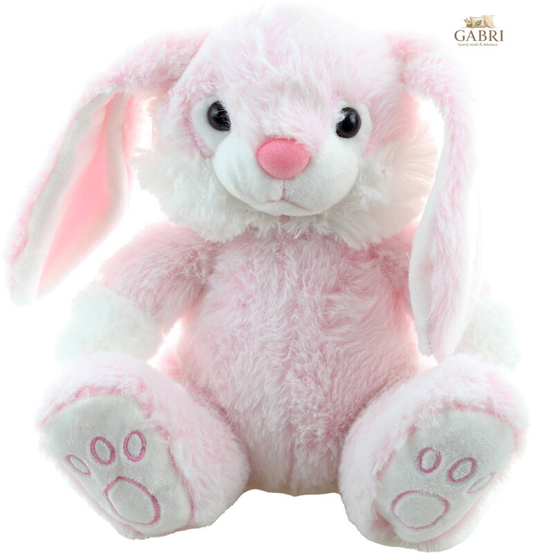 PLYŠ Králík růžový sedící 23cm *PLYŠOVÉ HRAČKY*