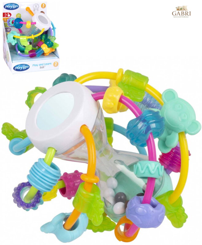 PLAYGRO Baby míček zábavný senzorický pastelový pro miminko