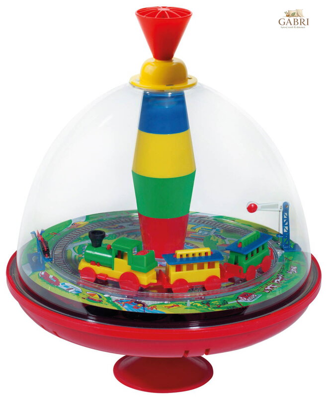 LENA Káča speciální baby vlček (vlk) hrající s vláčkem kov na baterie Zvuk