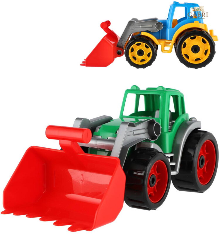 Traktor se lžící barevný nakladač na písek baby bagr volný chod 2 barvy
