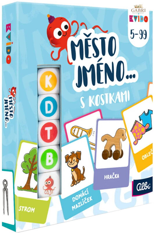 ALBI HRA Město, jméno s kostkami Kvído *SPOLEČENSKÉ HRY*