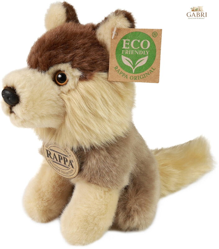 PLYŠ Vlk sedící 16cm Eco-Friendly *PLYŠOVÉ HRAČKY*