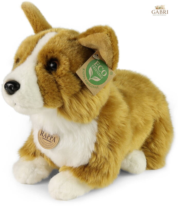 PLYŠ Pes corgi 32cm ležící *PLYŠOVÉ HRAČKY*