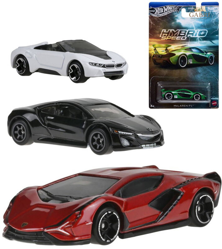 MATTEL HOT WHEELS Auto Rychlý hybrid angličák závodní svět 5 druhů kov