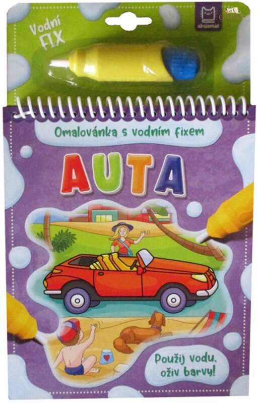 Omalovánka s vodním fixem Auta Maluj vodou zas a znovu
