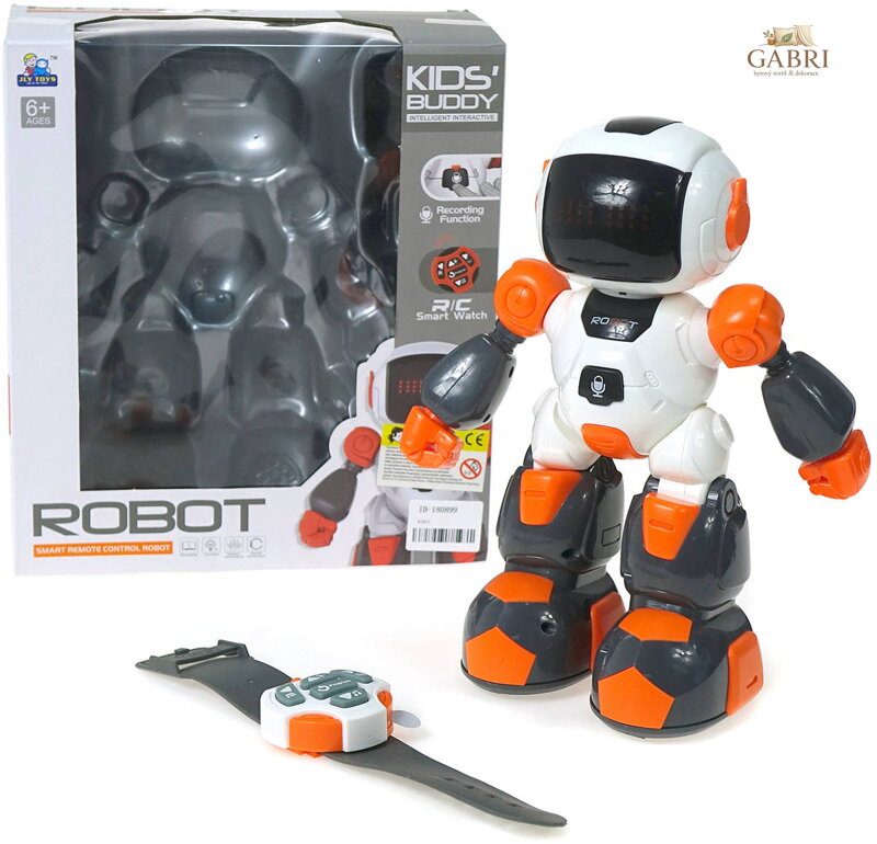 RC Robot na vysílačku chodí tančí na baterie nahrávání REC Světlo Zvuk