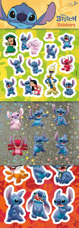 JIRI MODELS Samolepky Lilo a Stitch klasické / foliové / třpytivé set 3 archy