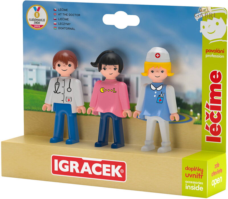 EFKO IGRÁČEK TRIO Léčíme se set 3 figurky kloubové s doplňky