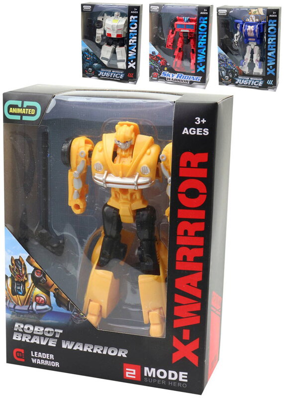 Robot auto měnící se 2v1 transrobot s přeměnou s doplňkem různé druhy