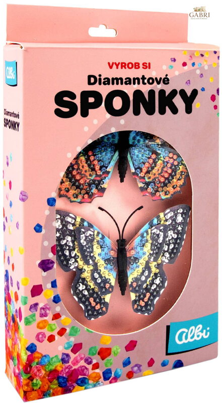 ALBI Vyrob si Diamantové sponky motýlci 2ks kreativní sada