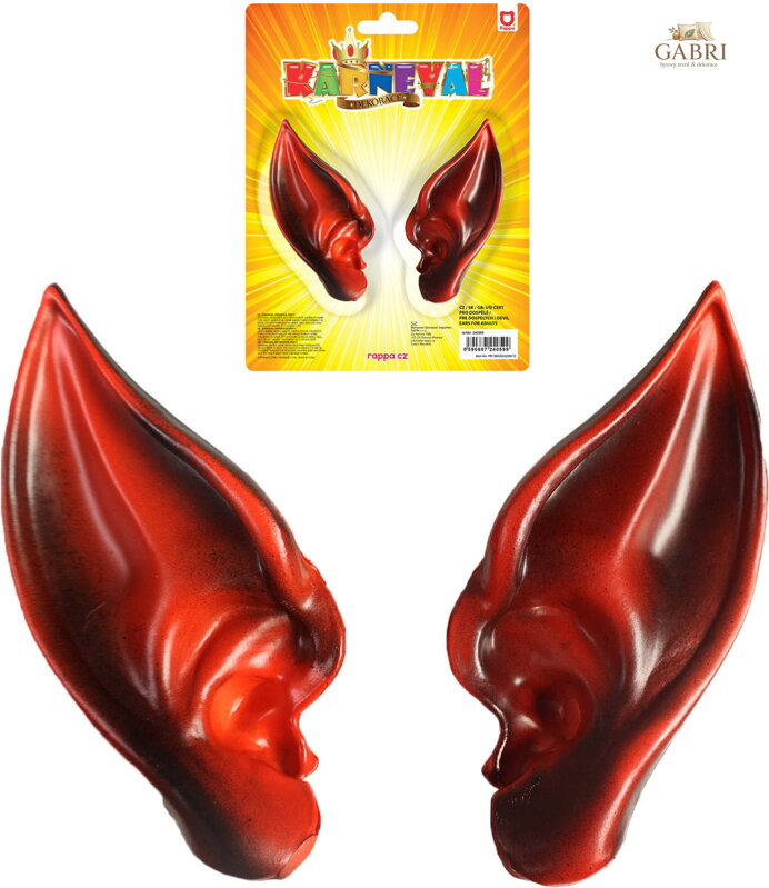 KARNEVAL Uši čerta/ďábla set 1 pár *KARNEVALOVÝ DOPLNĚK*
