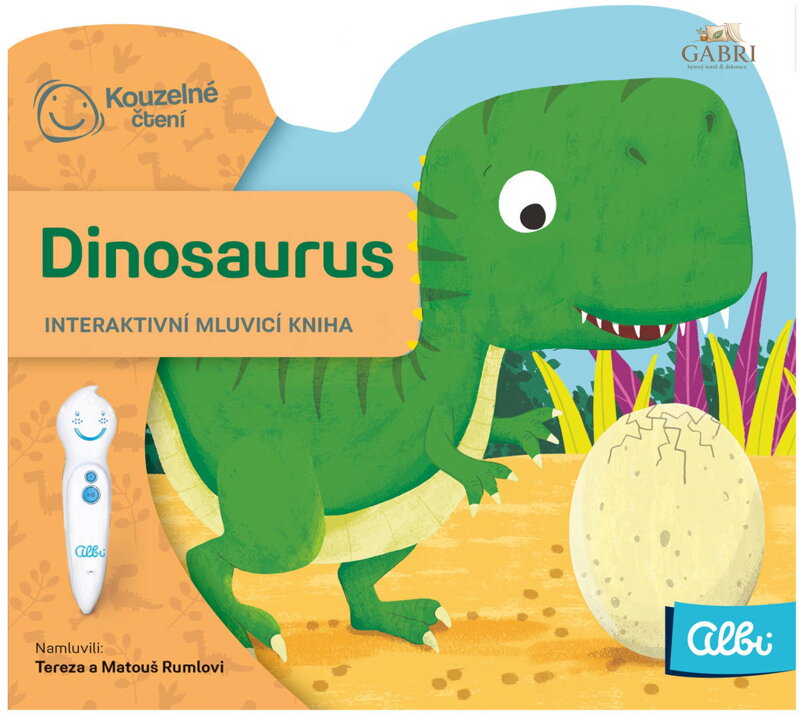 ALBI Kouzelné čtení Kniha interaktivní Dinosaurus baby minikniha tvarovaná