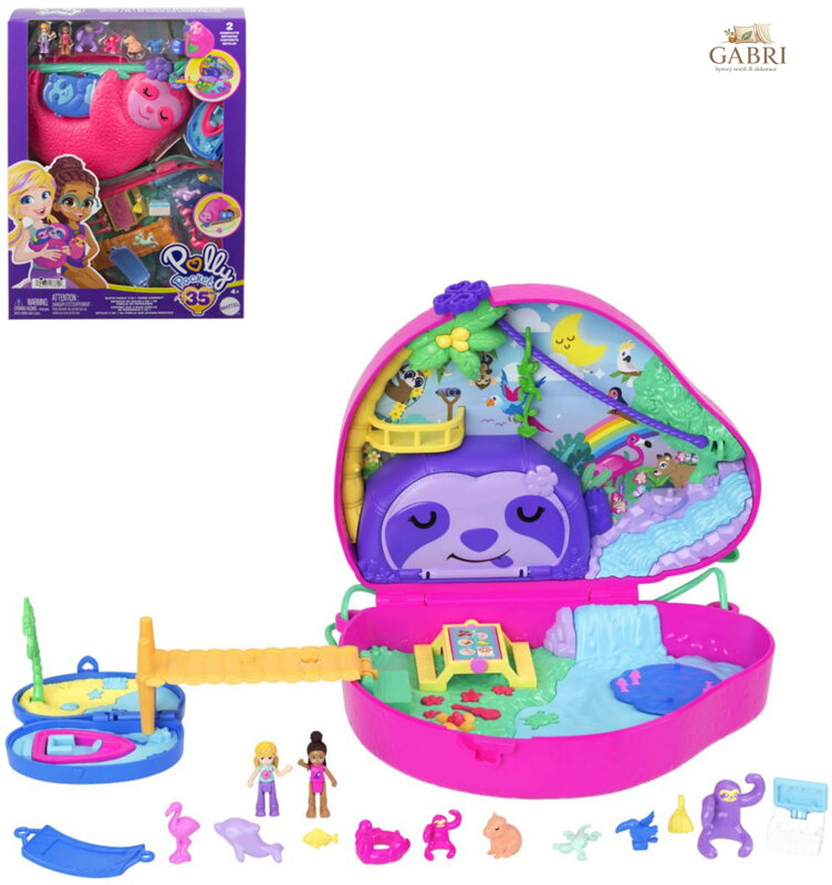 MATTEL Polly Pocket Pidi Pocketková kabelka Rodina lenochodů