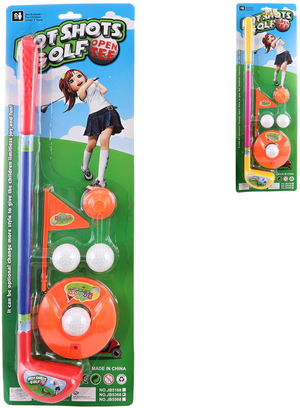 Golfový dětský set pálka se 3 míčky s doplňky 2 barvy