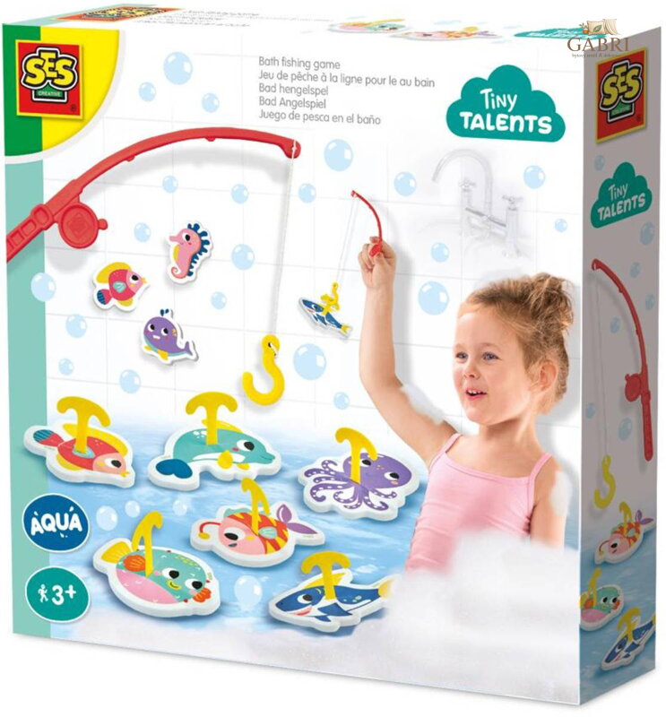 SES CREATIVE Tiny Talents hra baby rybolov vodolepky set 8ks do vany