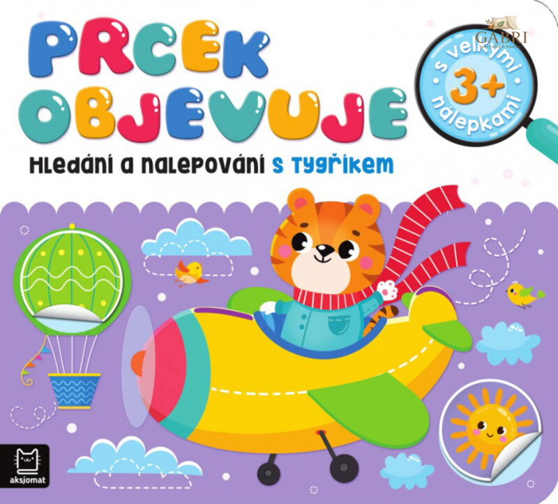 Prcek objevuje Hledání a nalepování samolepky s tygříkem