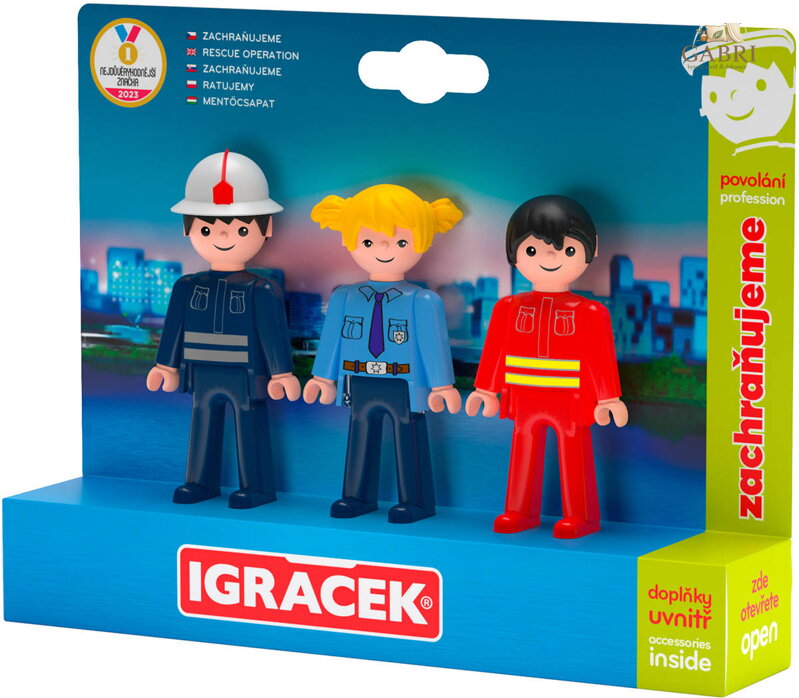 EFKO IGRÁČEK TRIO Zachraňujeme set 3 figurky kloubové s doplňky