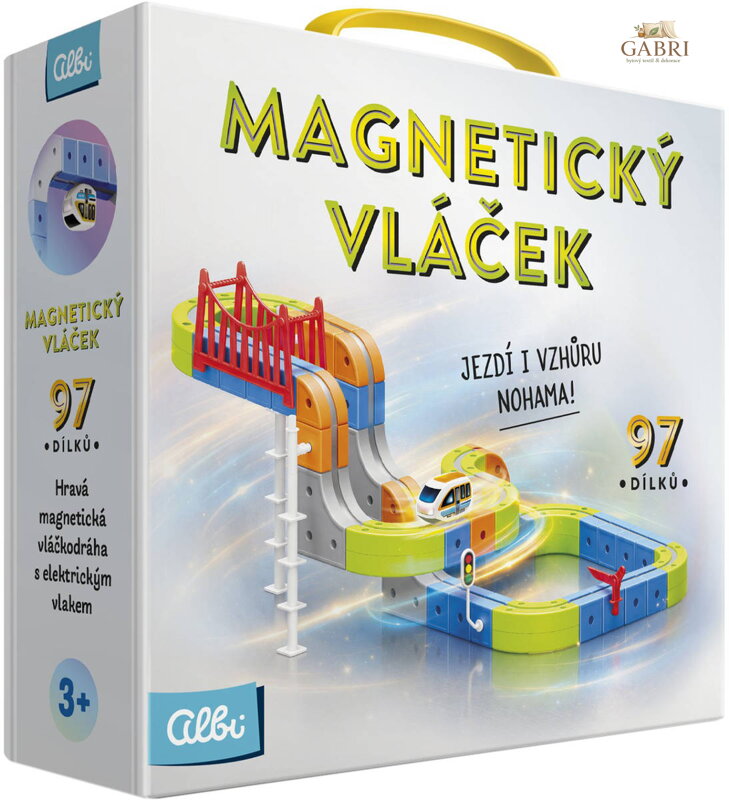 ALBI Vláček elektrický magnetická stavebnice 97 dílků vláčkodráha USB