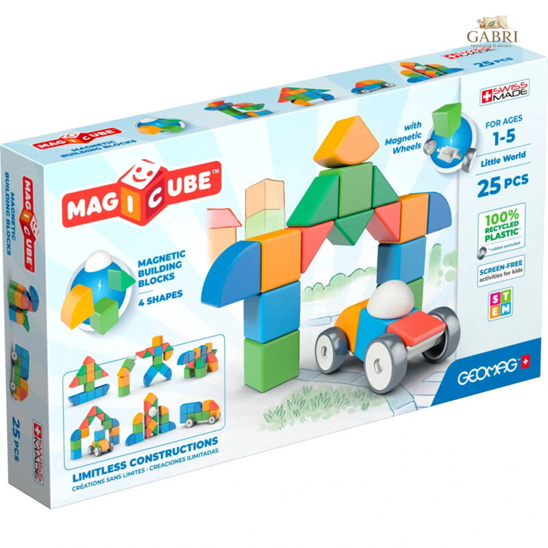 GEOMAG Magicube Shapes 25 díků magnetická baby STAVEBNICE