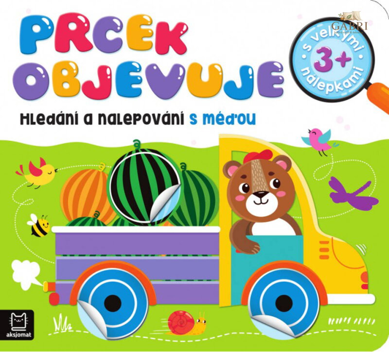 Prcek objevuje Hledání a nalepování samolepky s méďou
