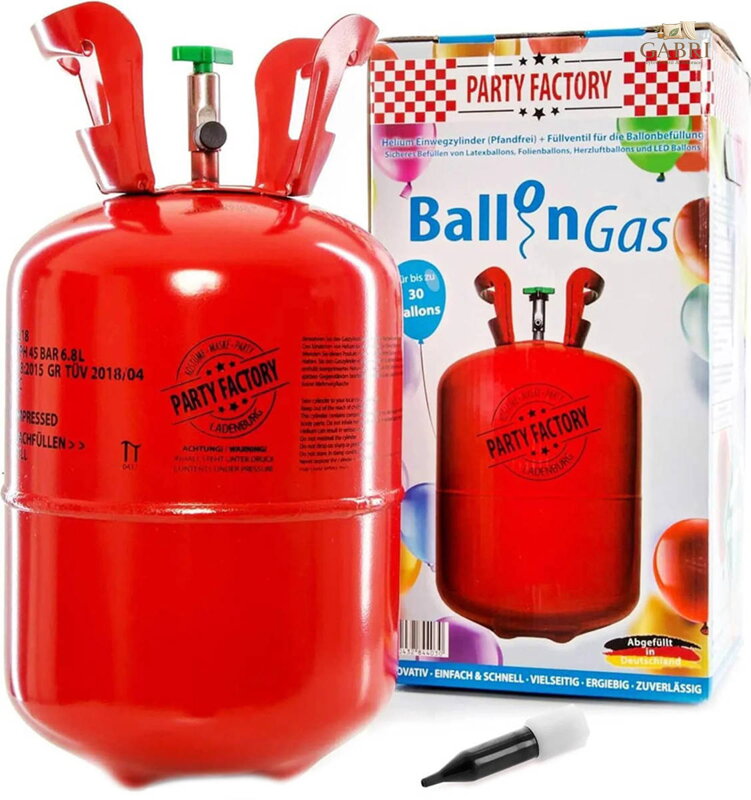 Helium 200l jednorázové na plnění až 30ks latexových balónků o průměru 23cm