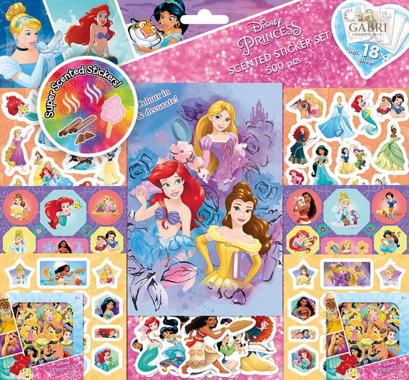 JIRI MODELS Samolepky plastické s vůní laserové Disney Princezny