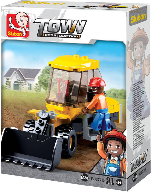 SLUBAN Town Nakladač malý 91 dílků + 1 figurka STAVEBNICE