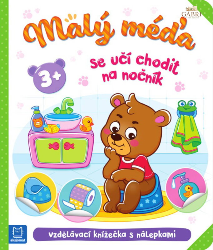 Malý méďa se učí chodit na nočník vzdělávací knížečka s nálepkami