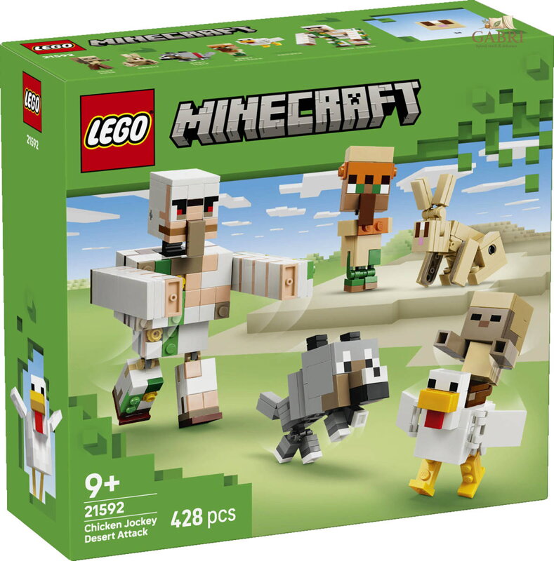 LEGO MINECRAFT Kuřecí žokej a útok v poušti 21592 STAVEBNICE