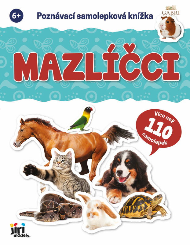 JIRI MODELS Poznávací samolepková knížka s kvízem Mazličci zvířátka
