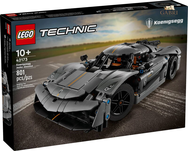LEGO TECHNIC Šedé hyperauto Koenigsegg Jesko Absolut 42173 STAVEBNICE