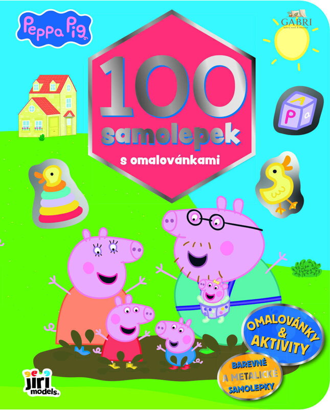 JIRI MODELS 100 samolepek s omalovánkami prasátko Peppa Pig