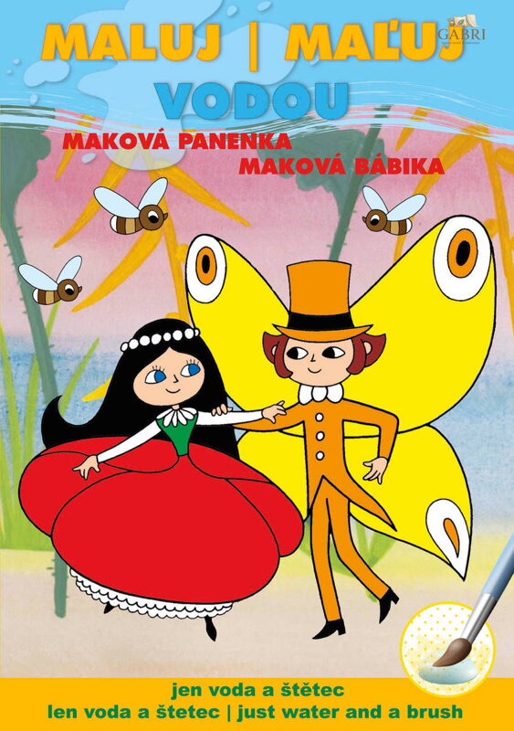 AKIM Maluj vodou podle barevných teček Maková panenka A5