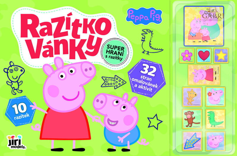 JIRI MODELS Razítkovánky prasátko Peppa Pig omalovánky + 10 razítek