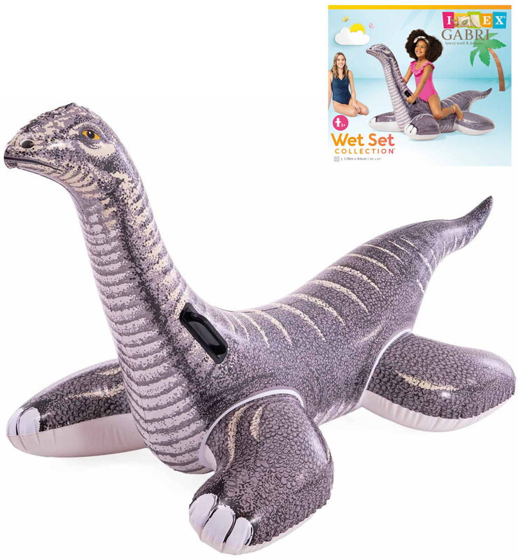 INTEX Nafukovací Brontosaurus 178x94cm plavidlo s úchyty na vodu 57584