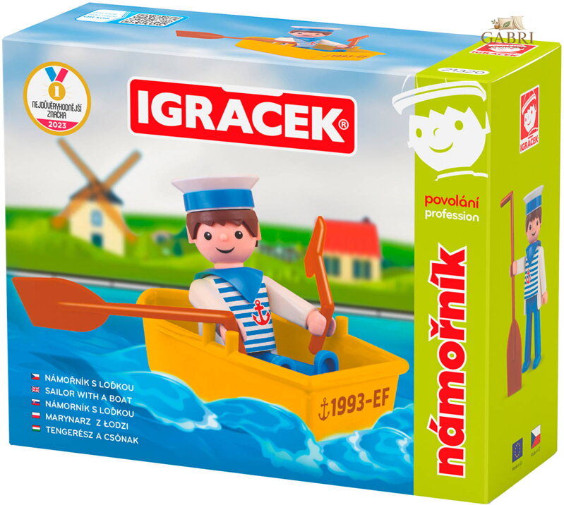 EFKO IGRÁČEK Námořník povolání set figurka kloubová s lodičkou