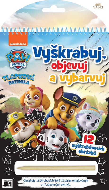 JIRI MODELS Vyškrabuj, objevuj, vybarvuj Tlapková Patrola kreativní sešit